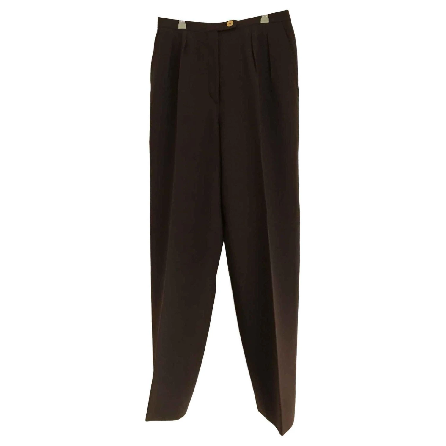 Yves Saint Laurent Tailleur Veste Pantalon Marron Foncé 5 Yves Saint Laurent Tailleur Veste Pantalon Marron Foncé – Image 3
