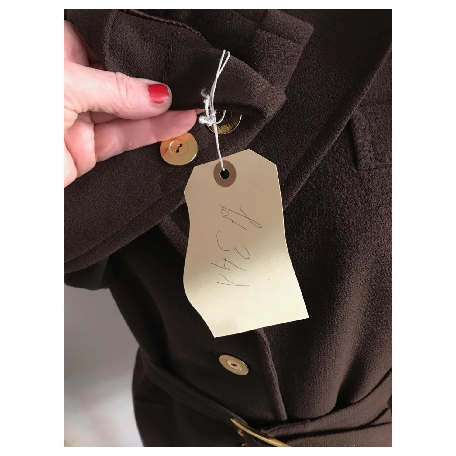 Yves Saint Laurent Tailleur Veste Pantalon Marron Foncé 6 Yves Saint Laurent Tailleur Veste Pantalon Marron Foncé – Image 4