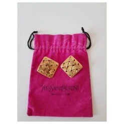 Yves Saint Laurent Boucles D'oreilles Métal Doré Vintage -Yves Saint Laurent 117423 10