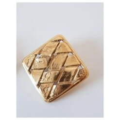 Yves Saint Laurent Boucles D'oreilles Métal Doré Vintage -Yves Saint Laurent 117423 3