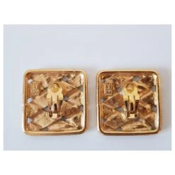 Yves Saint Laurent Boucles D'oreilles Métal Doré Vintage -Yves Saint Laurent 117423 5
