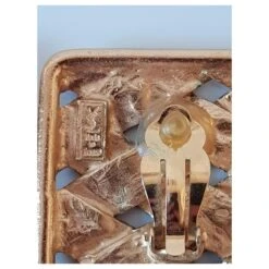 Yves Saint Laurent Boucles D'oreilles Métal Doré Vintage -Yves Saint Laurent 117423 6