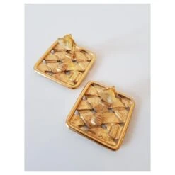 Yves Saint Laurent Boucles D'oreilles Métal Doré Vintage -Yves Saint Laurent 117423 7