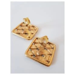 Yves Saint Laurent Boucles D'oreilles Métal Doré Vintage -Yves Saint Laurent 117423 8