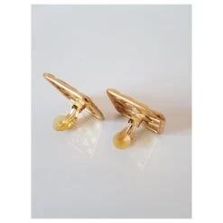 Yves Saint Laurent Boucles D'oreilles Métal Doré Vintage -Yves Saint Laurent 117423 9
