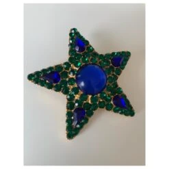 Boucles D’oreilles Yves Saint Laurent Vert Foncé Bleu Foncé -Yves Saint Laurent 140130 3