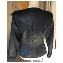 Yves Saint Laurent BLAZER NOIR À RAMAGES 13 Yves Saint Laurent BLAZER NOIR À RAMAGES -Yves Saint Laurent 151194 4