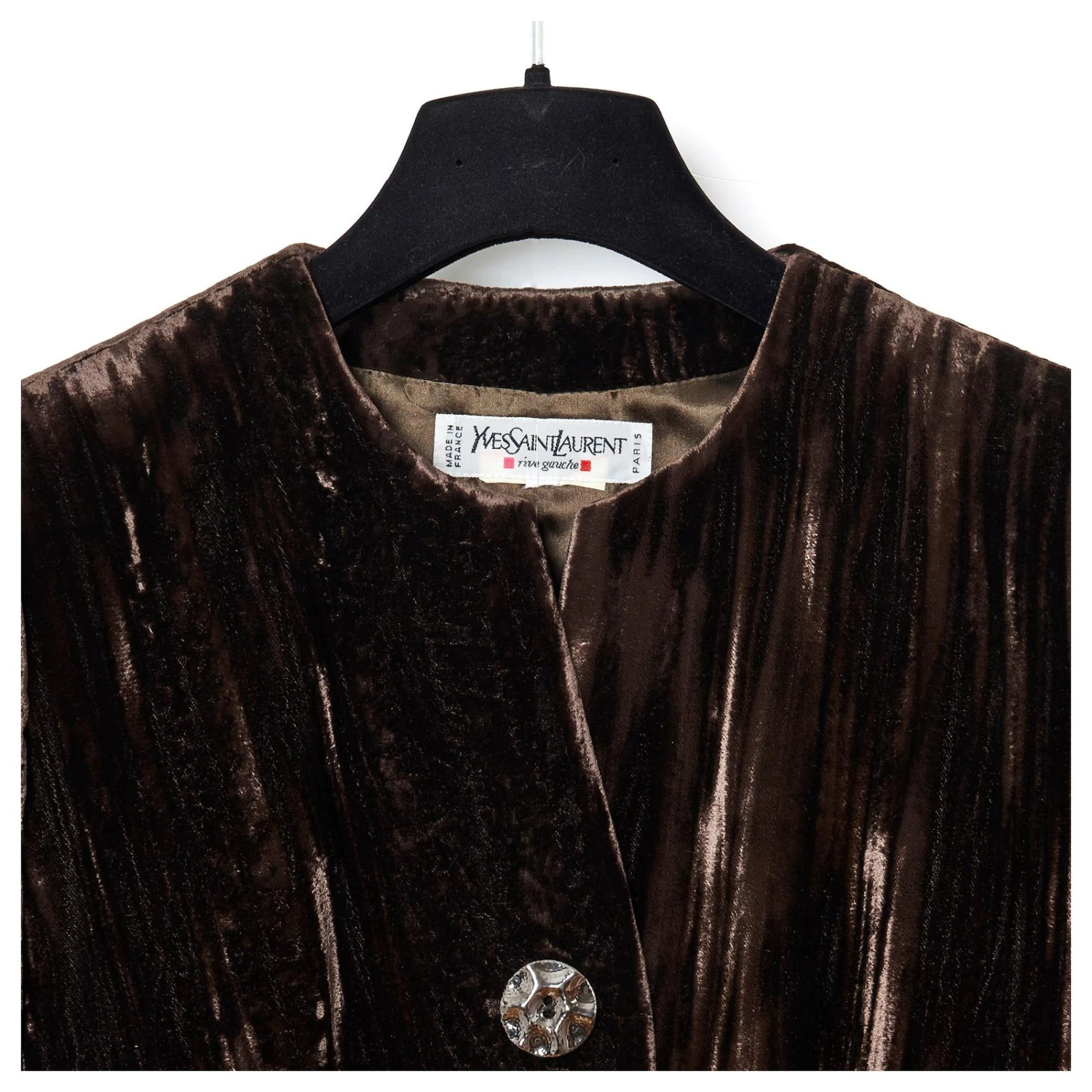 Yves Saint Laurent DARK BROWN VELVET FR38 Marron Foncé 5 Yves Saint Laurent DARK BROWN VELVET FR38 Marron Foncé – Image 3