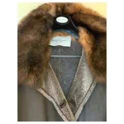 Yves Saint Laurent Magnifique Manteau De Vison D’élevage Et Cuir YSL Marron -Yves Saint Laurent 170697 5