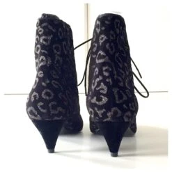 Yves Saint Laurent Bottines YSL Imprimées Léopard Multicolore -Yves Saint Laurent 173779 5