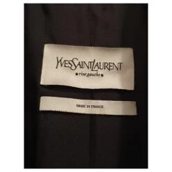Yves Saint Laurent Veste Smoking En Laine YSL Rive Gauche Noir -Yves Saint Laurent 174303 4