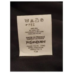 Yves Saint Laurent Veste Smoking En Laine YSL Rive Gauche Noir -Yves Saint Laurent 174303 5