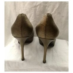 Yves Saint Laurent Escarpins Tribute Rive Gauche Noir Doré -Yves Saint Laurent 180207 6