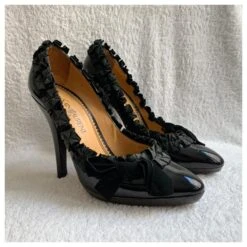 Yves Saint Laurent Escarpins Brevetés YSL Vintage Noir -Yves Saint Laurent 193727 5