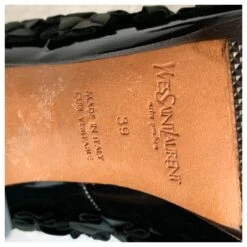 Yves Saint Laurent Escarpins Brevetés YSL Vintage Noir -Yves Saint Laurent 193727 8