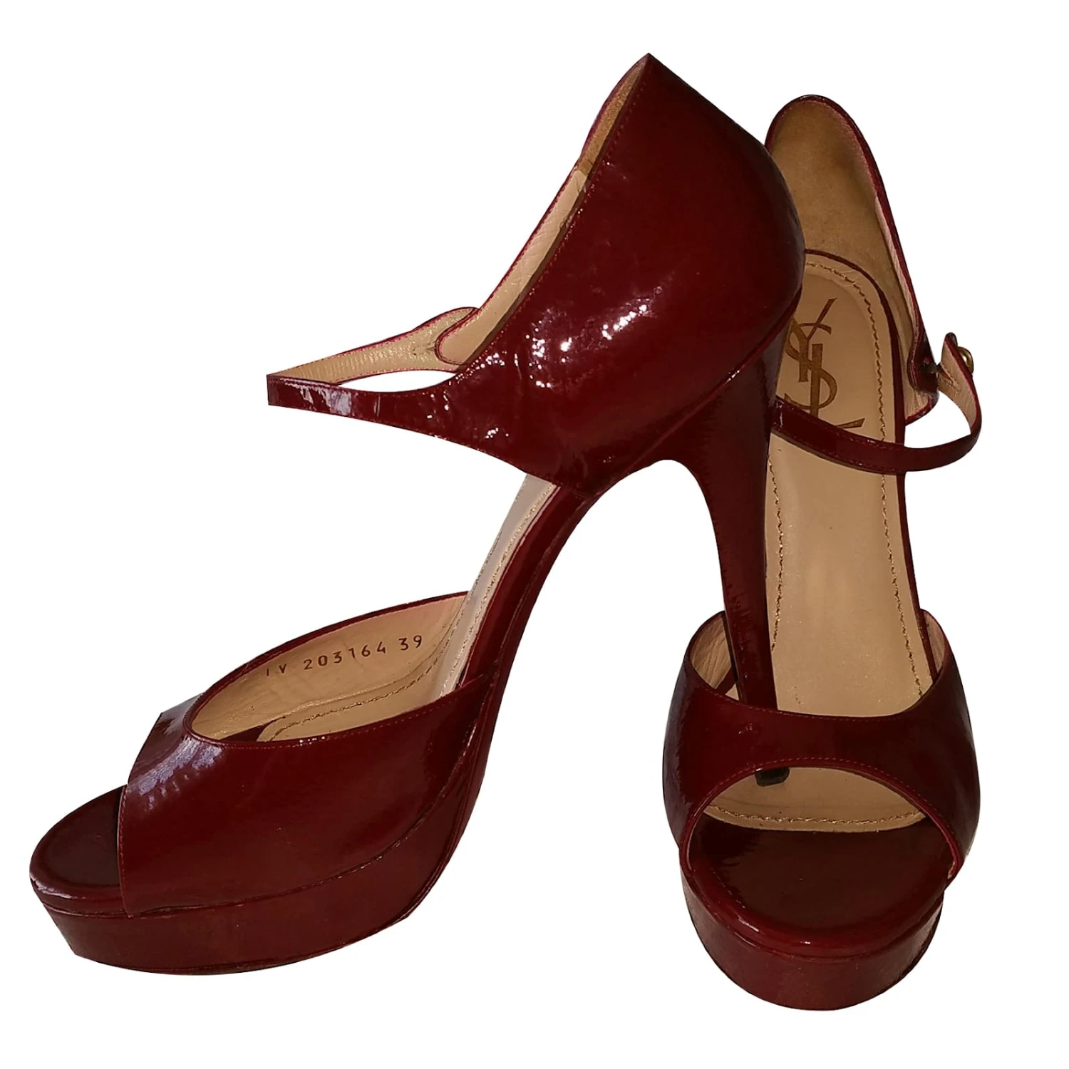 Yves Saint Laurent Escarpins Bordeaux 4 Yves Saint Laurent Escarpins Bordeaux – Image 2