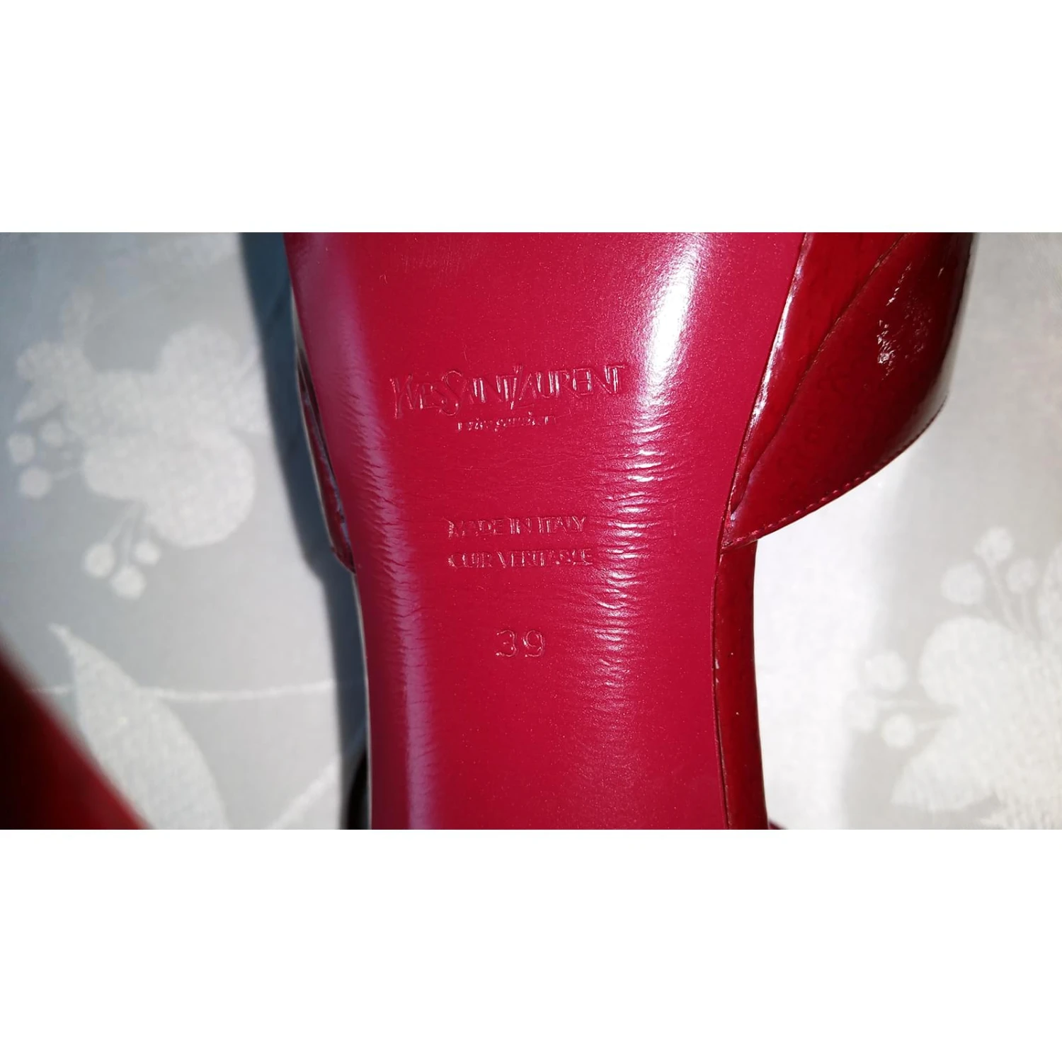 Yves Saint Laurent Escarpins Bordeaux 10 Yves Saint Laurent Escarpins Bordeaux – Image 8