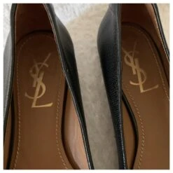 Yves Saint Laurent Ballerines En Cuir Noir Texturé -Yves Saint Laurent 207507 3