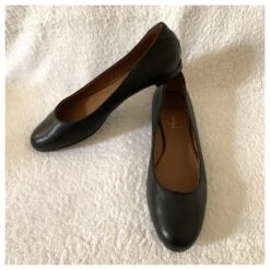 Yves Saint Laurent Ballerines En Cuir Noir Texturé -Yves Saint Laurent 207507 8