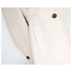 Yves Saint Laurent AW08 Manteau Ajusté En Laine Crème à Col En Vison Écru -Yves Saint Laurent 213171 8