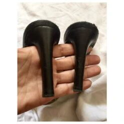 Yves Saint Laurent Mules YSL Rive Gauche Vintage Noir Bijouterie Argentée -Yves Saint Laurent 215112 7