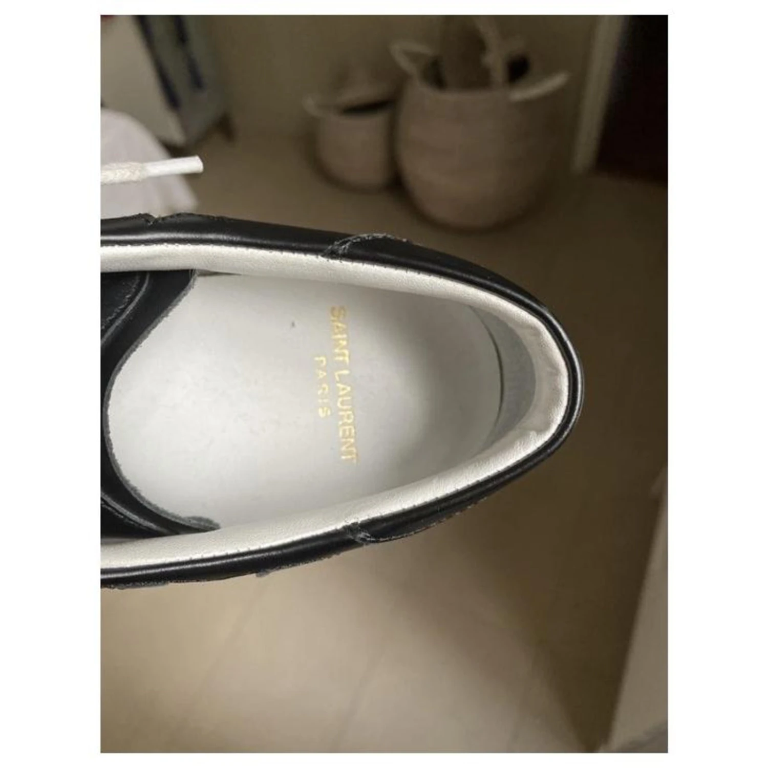 Basket Yves Saint Laurent Femme Taille 38 Noir Bijouterie Argentée Bijouterie Dorée 4 Basket Yves Saint Laurent Femme Taille 38 Noir Bijouterie Argentée Bijouterie Dorée – Image 2