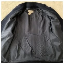 Yves Saint Laurent Manteau De Ville Vintage En Crêpe De Laine Bleu Marine -Yves Saint Laurent 219670 8