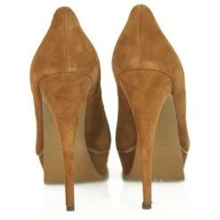 Yves Saint Laurent YSL Tribute TRIBTOO Escarpins à Talons Plateforme En Daim Marron à Bout Rond 40 12 Yves Saint Laurent YSL Tribute TRIBTOO Escarpins à Talons Plateforme En Daim Marron à Bout Rond 40 -Yves Saint Laurent 228561 3