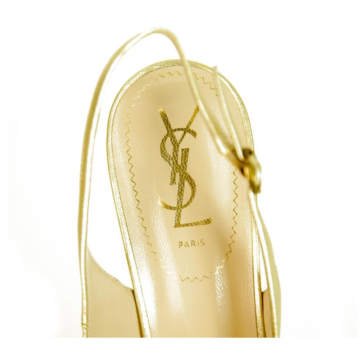 NEW YSL Tribute TRIBTOO Escarpins En Cuir Doré Yves Saint Laurent 40 9 NEW YSL Tribute TRIBTOO Escarpins En Cuir Doré Yves Saint Laurent 40 – Image 7