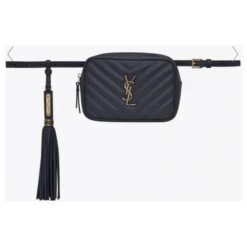 Loulou Yves Saint Laurent YSl Lou Belt Bag IN MATELASSÉ LEATHER Dark Smog Colour Noir -Yves Saint Laurent 231003 6