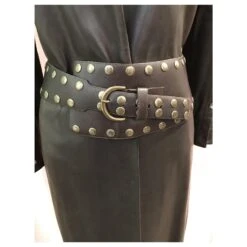 Manteau En Cuir D’agneau Yves Saint Laurent + Ceinture NoemiLiberti Marron -Yves Saint Laurent 243342 3