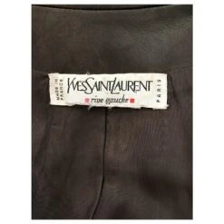 Manteau En Cuir D’agneau Yves Saint Laurent + Ceinture NoemiLiberti Marron -Yves Saint Laurent 243342 5
