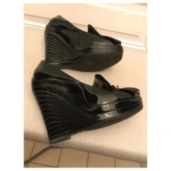 Yves Saint Laurent Escarpins Compensés Noir -Yves Saint Laurent 256847 5