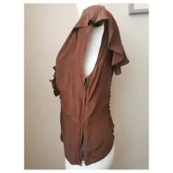 Yves Saint Laurent Top Marron -Yves Saint Laurent 263760 4