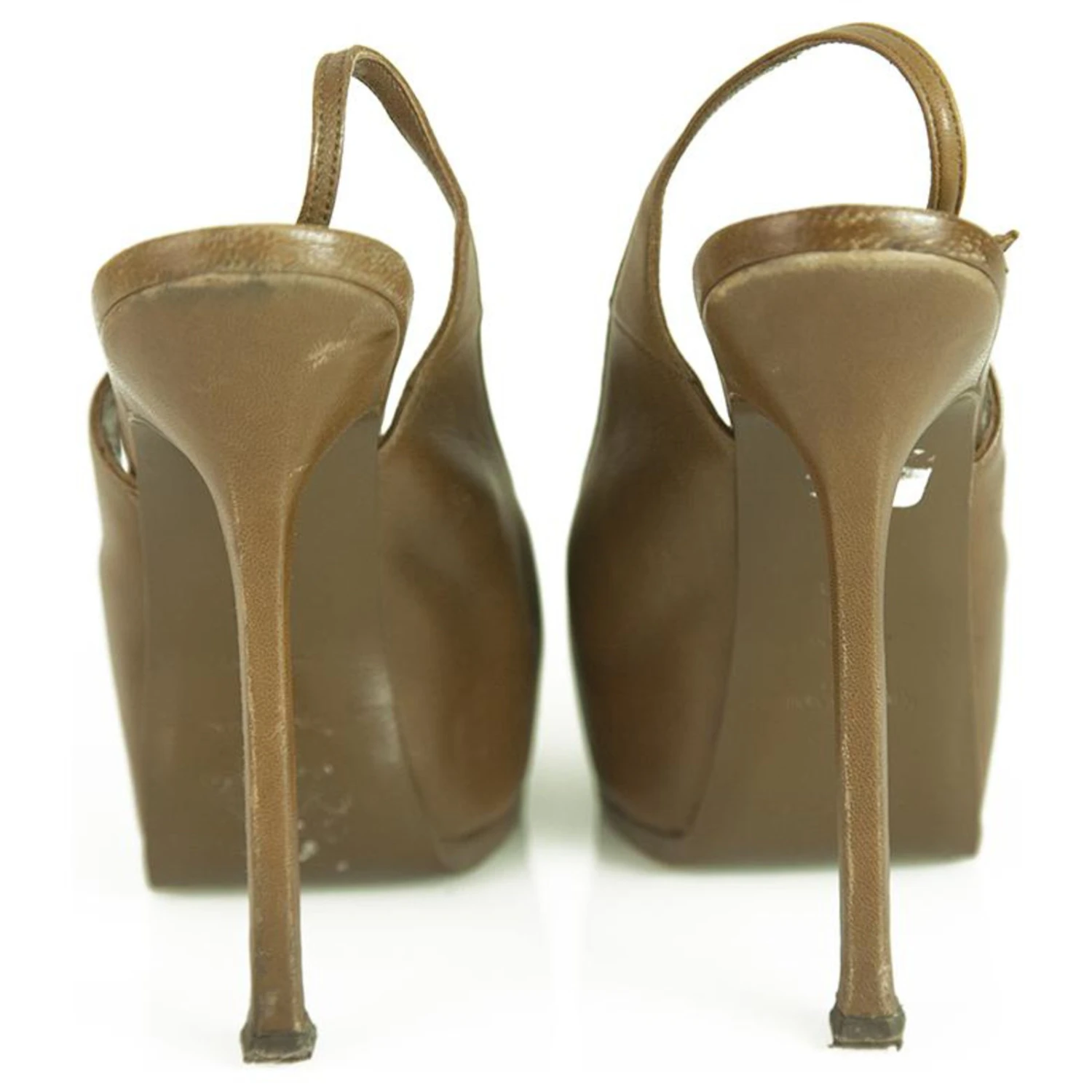 Yves Saint Laurent Escarpins YSL Tribute TRIBTOO En Cuir Marron Clair 38.5 9 Yves Saint Laurent Escarpins YSL Tribute TRIBTOO En Cuir Marron Clair 38.5 – Image 7