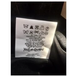 Yves Saint Laurent Jupe Crayon YSL à Fines Rayures Gris -Yves Saint Laurent 265602 9