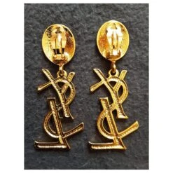 Yves Saint Laurent. Logo Clips. Bijouterie Dorée -Yves Saint Laurent 272587 4