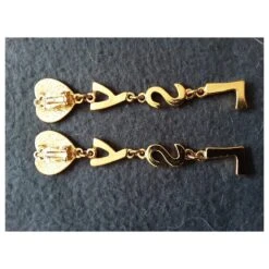 Yves Saint Laurent. Clips Logo Lettres. Bijouterie Dorée -Yves Saint Laurent 272598 4