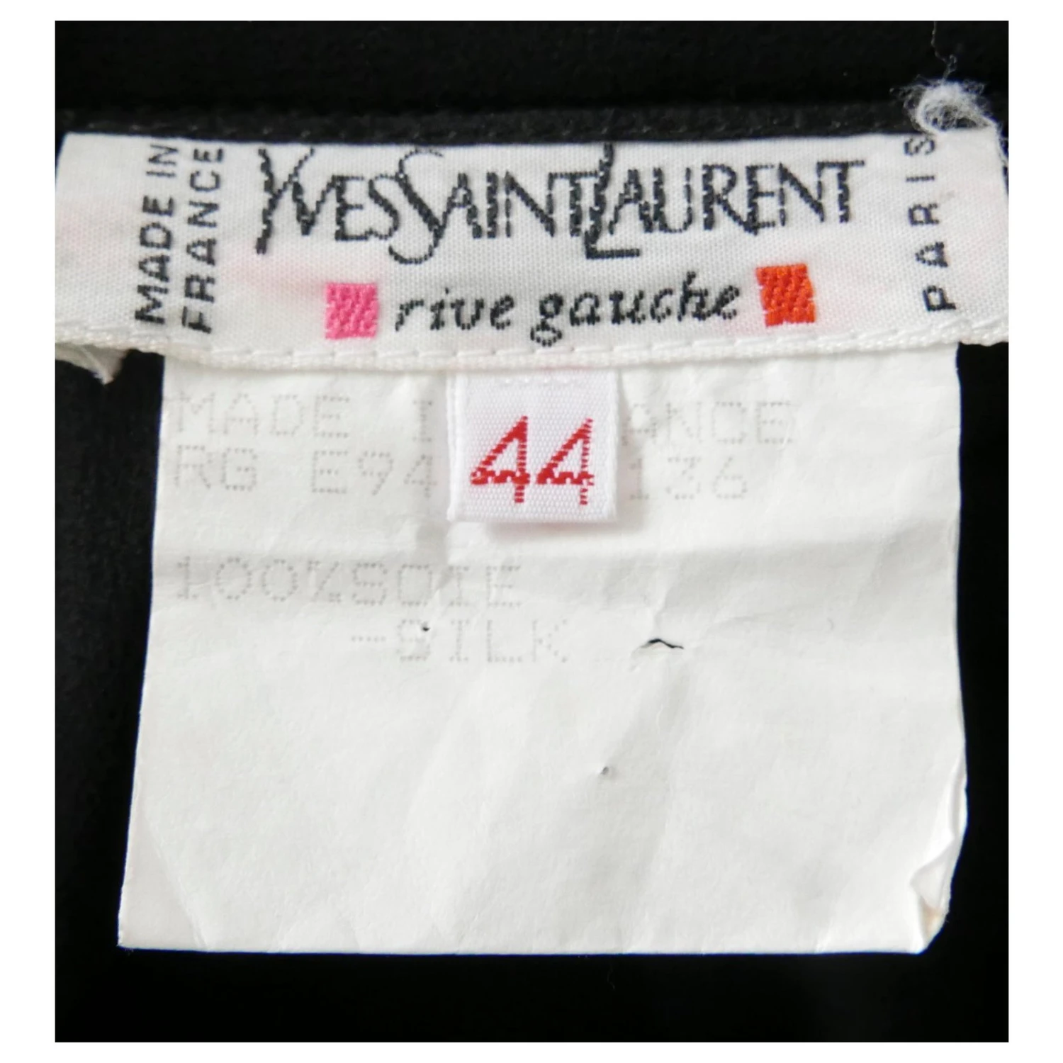 Yves Saint Laurent SS94 Jupe Haute Basse En Soie Noir 7 Yves Saint Laurent SS94 Jupe Haute Basse En Soie Noir – Image 5