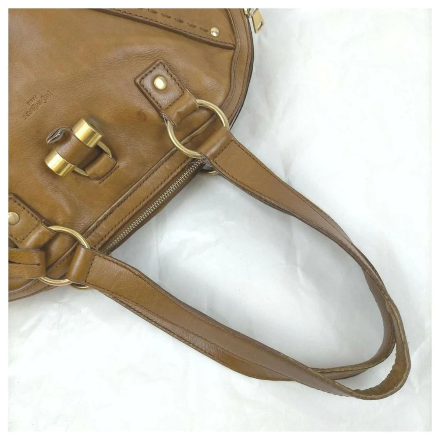 Yves Saint Laurent Sac Muse En Cuir Marron 5 Yves Saint Laurent Sac Muse En Cuir Marron – Image 3