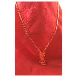 Yves Saint Laurent PENDENTIF YSL ENTRELACES Bijouterie Dorée -Yves Saint Laurent 300952 4