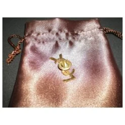 Yves Saint Laurent Broche Pin's Vintage Yves St Laurent Comme Neuve Avec Pochette Doré -Yves Saint Laurent 301373 3