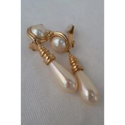 Yves Saint Laurent CLIPS PENDANTES "GOUTTE" Doré -Yves Saint Laurent 31054 2