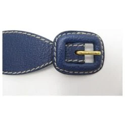 CEINTURE YVES SAINT LAURENT TAILLE 70 EN CUIR GRAINE BLEU & ANNEAUX BELT -Yves Saint Laurent 311843 5