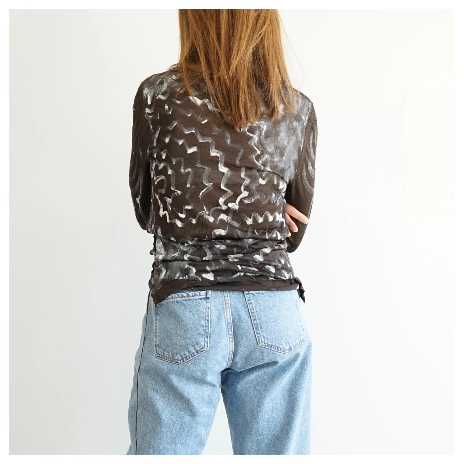 Yves Saint Laurent Tricots Marron Blanc 6 Yves Saint Laurent Tricots Marron Blanc – Image 5