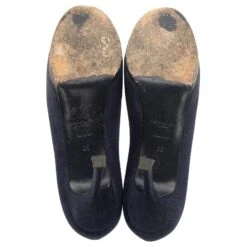 Yves Saint Laurent Escarpins à Plateforme En Denim Bleu -Yves Saint Laurent 324152 5