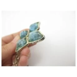 VINTAGE COLLIER YVES SAINT LAURENT BROCHE PIERRE BLEUE GOOSSENS BROOCH NECKLACE Argenté -Yves Saint Laurent 328930 5