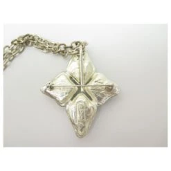 VINTAGE COLLIER YVES SAINT LAURENT BROCHE PIERRE BLEUE GOOSSENS BROOCH NECKLACE Argenté -Yves Saint Laurent 328930 6