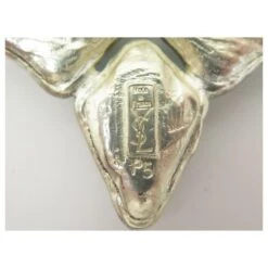 VINTAGE COLLIER YVES SAINT LAURENT BROCHE PIERRE BLEUE GOOSSENS BROOCH NECKLACE Argenté -Yves Saint Laurent 328930 7