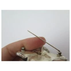 VINTAGE COLLIER YVES SAINT LAURENT BROCHE PIERRE BLEUE GOOSSENS BROOCH NECKLACE Argenté -Yves Saint Laurent 328930 9